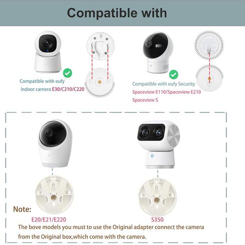 حامل أرضي قابل للتركيب على حامل عالي التحمل مع eufy E21 وE30 وSpaceview E110 وSpaceview pro E210 ارتفاع قابل للتعديل، بدون أدوات أو تلف في الجدار in Kuwait