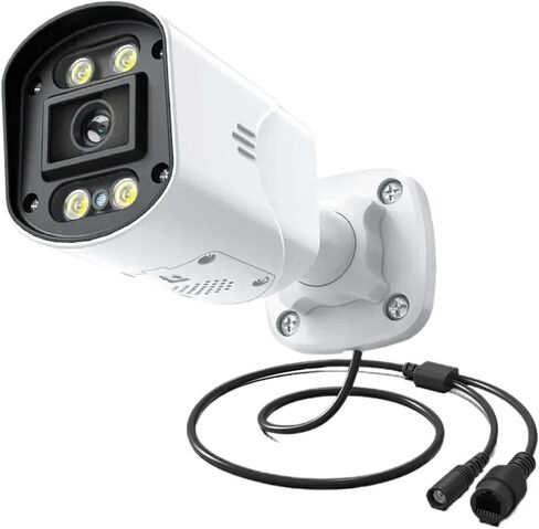 كاميرا رصاصة بدقة 8 ميجابكسل/4K فائقة الدقة POE IP | مقاوم للماء في الهواء الطلق، H.265+، اكتشاف الوجه والمركبة، خيارات 5 ميجابكسل/4 ميجابكسل، مراقبة أمنية CCTV (6 مم، 4K 8 ميجابكسل POE) in Kuwait