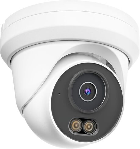 كاميرا UNILOOK 4K 8MP PoE IP، كاميرا أمان برجية سلكية داخلية خارجية، اكتشاف المركبات البشرية بالذكاء الاصطناعي، رؤية ليلية ملونة ذكية 100 قدم، ميكروفون مدمج، زاوية واسعة 110 درجة، @20 إطارًا في الثانية، معدن كامل، NDAA in Kuwait