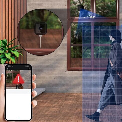 RAINPOT Saker Smart 2k Window Security Camera,2K 3MP Indoor Dome Security Camera with 360° Coverage, Smart Motion Detection & Real-Time Phone Alerts, Wireless Adhesive Mount (64G) in Saudi Arabia