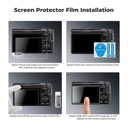 K&F CONCEPT 3 Pack Camera Screen Protector Compatible with Ricoh GR IV, 0.3mm 9H Hardness Tempered Glass Cover Anti-Scratch Bubble-Free & Hot Shoe Cover in Kuwait