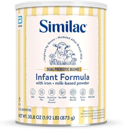 Similac Dual Prebiotic Blend، تركيبة الأطفال بالحديد، مسحوق الحليب، 0-12 شهرًا، علبة 30.8 أونصة in Kuwait