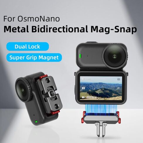 حامل محول Action 6، مغناطيس سريع الفك من سبائك الألومنيوم لـ DJI Osmo Nano، حامل مزلاج مغناطيسي قابل للطي لجهاز Go Pro & برغي 1/4 بوصة، واجهة مخالب مزدوجة، ممتص للصدمات مضاد للانزلاق in Kuwait