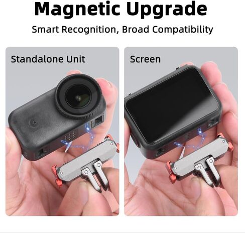 حامل محول Action 6، مغناطيس سريع الفك من سبائك الألومنيوم لـ DJI Osmo Nano، حامل مزلاج مغناطيسي قابل للطي لجهاز Go Pro & برغي 1/4 بوصة، واجهة مخالب مزدوجة، ممتص للصدمات مضاد للانزلاق in Kuwait