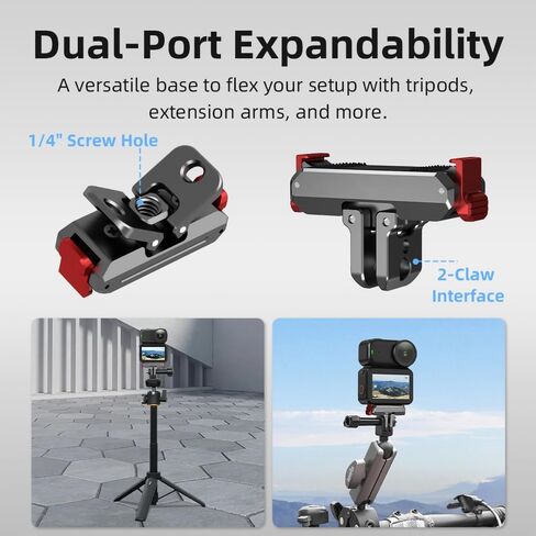 حامل محول Action 6، مغناطيس سريع الفك من سبائك الألومنيوم لـ DJI Osmo Nano، حامل مزلاج مغناطيسي قابل للطي لجهاز Go Pro & برغي 1/4 بوصة، واجهة مخالب مزدوجة، ممتص للصدمات مضاد للانزلاق in Kuwait