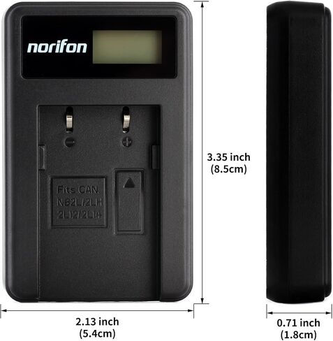 Norifon NB-2L LCD USB Charger for Canon EOS 350D 400D Optura 30 40 50 500 PowerShot G7 G9 S40 S45 S50 S60 S70 S80 ZR100 ZR200 ZR500 ZR800 ZR830 ZR900 ZR960 MV800 MV830i MV960 Camera and More in Kuwait