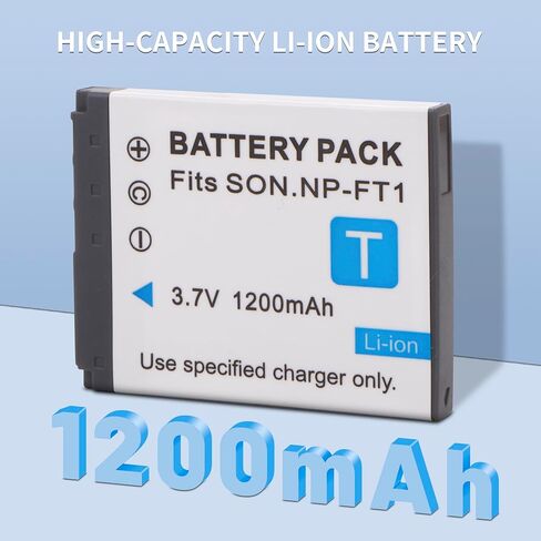 قطعتان من البطاريات وشاحن USB LTD2 بديل لسوني NP-FT1، بطارية من النوع T، C-CS3، شاحن BC-TR1، Sony Cyber-Shot DSC-T10/P، Cyber-Shot DSC-T10/W، Cyber-Shot DSC-T11، Cyber-Shot DSC-T33 in Kuwait