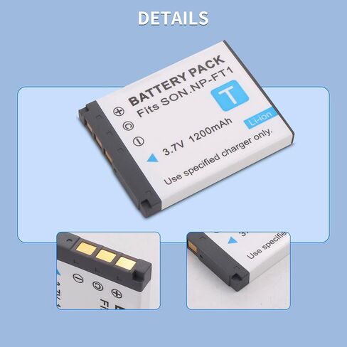 قطعتان من البطاريات وشاحن USB LTD2 بديل لسوني NP-FT1، بطارية من النوع T، C-CS3، شاحن BC-TR1، Sony Cyber-Shot DSC-T10/P، Cyber-Shot DSC-T10/W، Cyber-Shot DSC-T11، Cyber-Shot DSC-T33 in Kuwait
