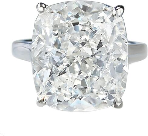 WDIYIEETN 925 Sterling Silver Shiny Huge White Birthstone CZ Crystal Wedding Rings (6) in Saudi Arabia