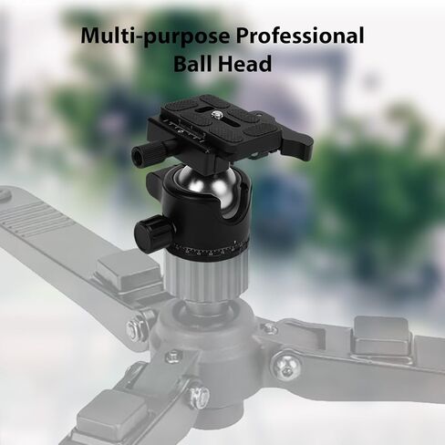 35mm Low Profile Tripod Ball Head, Aluminum Alloy Quick Release Plate for DSLR Cameras Panoramic Photography in Kuwait