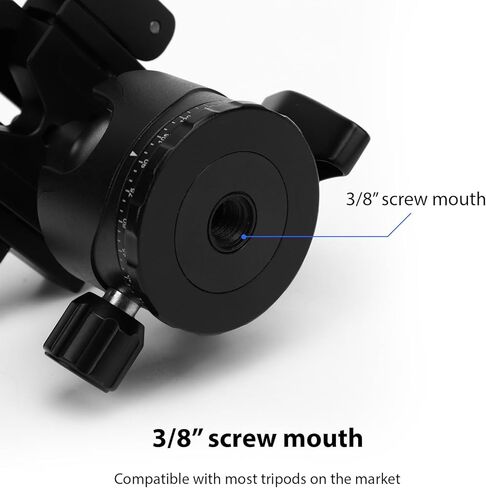 35mm Low Profile Tripod Ball Head, Aluminum Alloy Quick Release Plate for DSLR Cameras Panoramic Photography in Kuwait