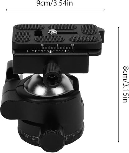 35mm Low Profile Tripod Ball Head, Aluminum Alloy Quick Release Plate for DSLR Cameras Panoramic Photography in Kuwait