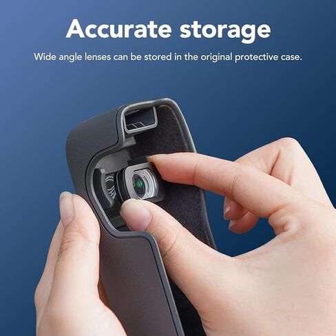 RiToEasysports Wide Angle Lens for Osmo Pocket 3, 112 Degree FOV, Aluminum Alloy and Optical Glass Construction, 0.72x Magnification, with Storage Box in Kuwait
