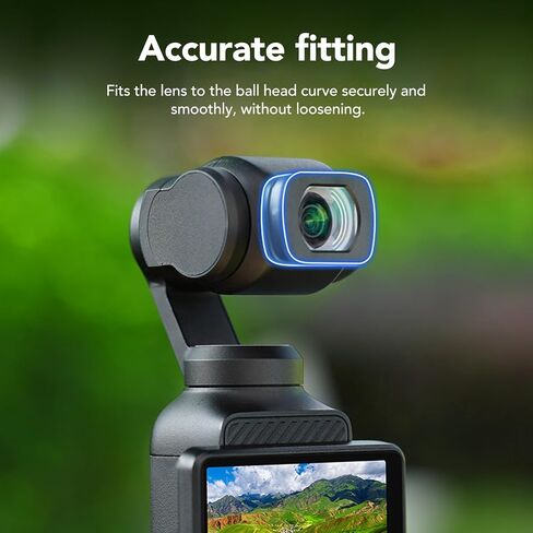 RiToEasysports Wide Angle Lens for Osmo Pocket 3, 112 Degree FOV, Aluminum Alloy and Optical Glass Construction, 0.72x Magnification, with Storage Box in Kuwait