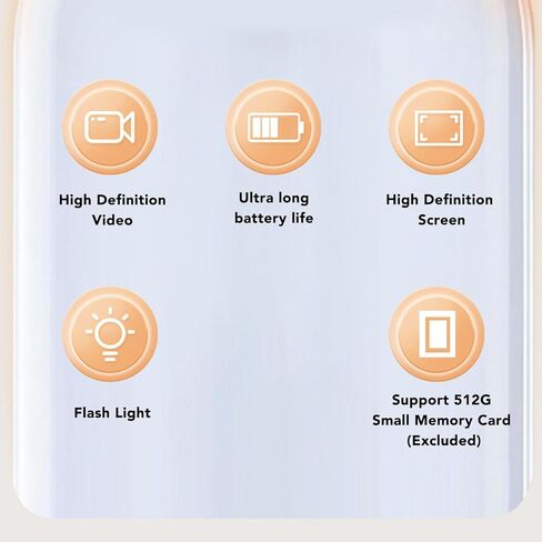 كاميرا رقمية، شاشة LCD ملونة 1080 بكسل، كاميرا رقمية للتوجيه والتقاط مع ضوء فلاش LED، كاميرا إبهام كلاسيكية للمراهقين والمبتدئين والبالغين in Kuwait