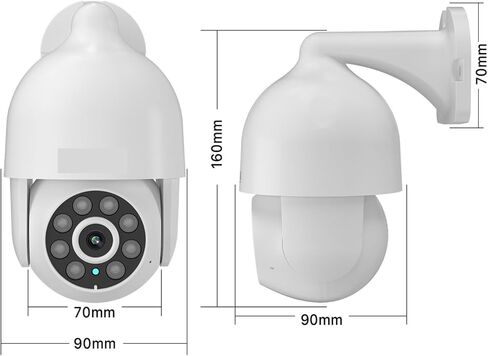 كاميرا فيديو 4K 8MP PoE IP UHD، كاميرا مراقبة أمنية، رؤية ليلية ملونة للتتبع التلقائي AI in Kuwait