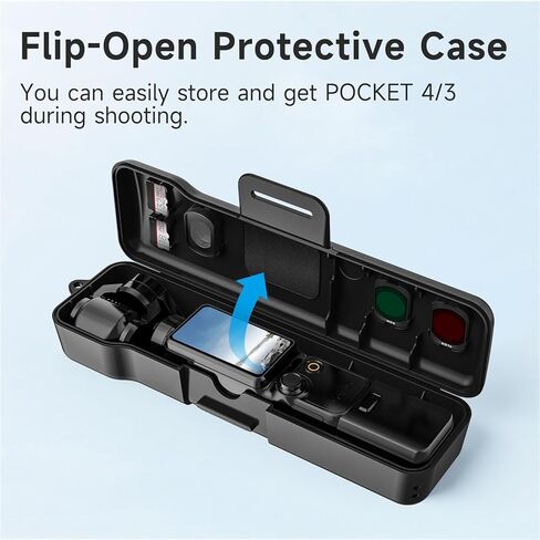 Storage Case for DJI Osmo Pocket 4/3,Compact design Travel Bag with Wrist Strap,Magnetic quick-release attachment/Vlogging Camera and Accessories (purple) in Saudi Arabia