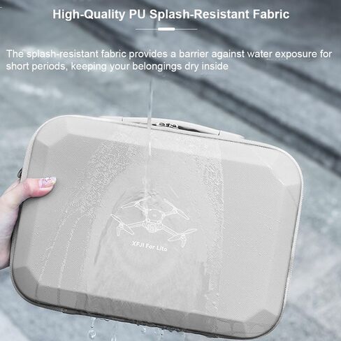 حقيبة حمل محمولة من البولي يوريثان صلبة لهاتف DJI Lito 1/X1 مضادة للسحق ومقاومة للماء والصدمات ومضادة للسقوط والصدمات وحقيبة تخزين بسحاب مزدوج مع بطانة خاصة ممتصة للصدمات وحزام كتف in Kuwait
