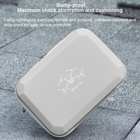 حقيبة حمل محمولة من البولي يوريثان صلبة لهاتف DJI Lito 1/X1 مضادة للسحق ومقاومة للماء والصدمات ومضادة للسقوط والصدمات وحقيبة تخزين بسحاب مزدوج مع بطانة خاصة ممتصة للصدمات وحزام كتف in Kuwait