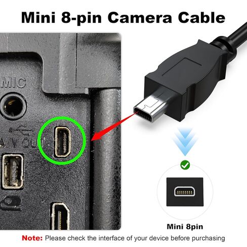 UC-E6 USB C كابل نقل الصور سلك سلك متوافق مع كاميرات Nikon CoolPix DSLR D3200 D3300 D750 D7200 Coolpix B500 P500 P6000 P7000 S9100 S9200 لهاتف iphone، الهاتف الذكي، Macbook (11.8 بوصة) in Kuwait