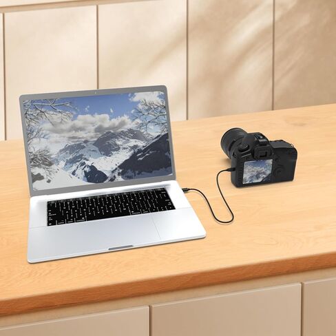 UC-E6 USB C كابل نقل الصور سلك سلك متوافق مع كاميرات Nikon CoolPix DSLR D3200 D3300 D750 D7200 Coolpix B500 P500 P6000 P7000 S9100 S9200 لهاتف iphone، الهاتف الذكي، Macbook (11.8 بوصة) in Kuwait