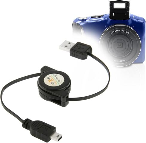 كابل BoxWave متوافق مع Minolta MND50 - miniSync، كابل مزامنة محمول قابل للسحب in Kuwait