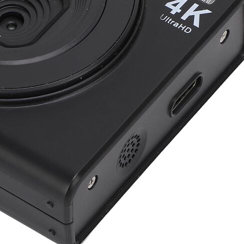 كاميرا رقمية، كاميرات رقمية، كاميرا للأطفال، تكبير رقمي 16x، 56 ميجابكسل، 4K، تركيز تلقائي للكاميرا (أسود) in Kuwait