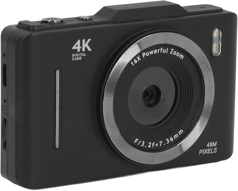 كاميرا Tangxi الرقمية 4K، كاميرا تكبير رقمي 48 ميجابكسل 16X مع شاشة عرض 2.8 بوصة، كاميرا فيديو محمولة لطيفة للسفر والطلاب (روزيت) in Saudi Arabia
