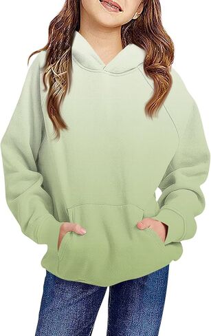 GOFULY Hoodies For Girls Cute Long Sleeve Sweatshirt Hooded Oversized Solid Boys Hoodies Casual Outfits 2-14 Years in Saudi Arabia
