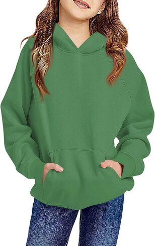 GOFULY Hoodies For Girls Cute Long Sleeve Sweatshirt Hooded Oversized Solid Boys Hoodies Casual Outfits 2-14 Years in Saudi Arabia