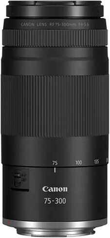 عدسة Canon RF مقاس 75-300 مم f/4-5.6 (Canon RF) - علبة ومرشحات وحزمة غطاء توليب الأساسية (متجددة) in Kuwait