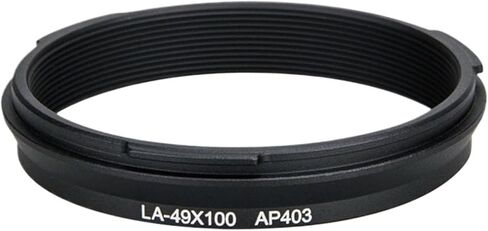حلقة محول عدسة معدنية 49 مم لعدسة التحويل Fuji X100VI X100V X100F X100T X100S X100 بديلة لـ Fujifilm AR-X100 أسود ممتاز (فضي) in Kuwait