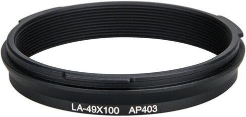حلقة محول عدسة معدنية 49 مم لعدسة التحويل Fuji X100VI X100V X100F X100T X100S X100 بديلة لـ Fujifilm AR-X100 أسود ممتاز (فضي) in Kuwait