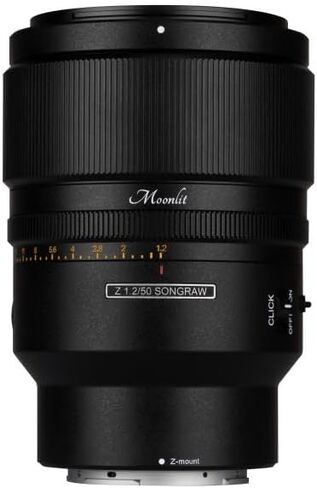 Z-Mount AF 50 مم F1.2 عدسة بإطار كامل بإضاءة القمر، صور شخصية، مشاهد الحياة في الشارع، عدسة خام سوداء in Kuwait