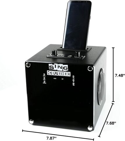 RockJam SingCube 10 Watt Rechargeable Bluetooth Lights, Microphone and Voice Changer, 10W Karaoke Machine (RJPS100) in Saudi Arabia