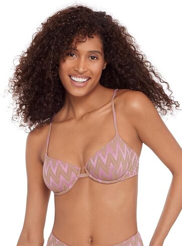 Steve Madden Womens Underwire Scoop Neck X-Back Demi Bikini Top in Saudi Arabia