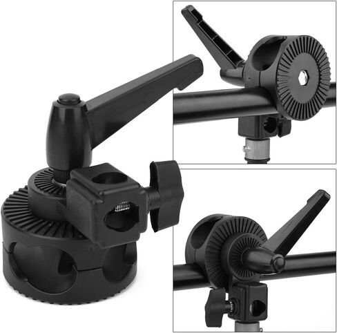 Photography Reflector Holder, Photography Grip Heads Plastic Black 232g Metal Clamp Attachment for Light Stand Umbrella Softbox Reflector Beams Photography Equipment in Kuwait