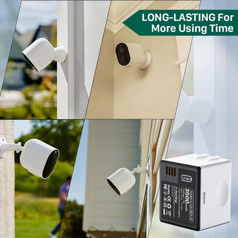 2 حزم بطارية لـ Arlo Pro/Arlo Pro 2، 3500 مللي أمبير ترقية جديدة عالية السعة استبدال البطارية للكاميرا VMA4400 A-1 A-1B A-1C in Kuwait
