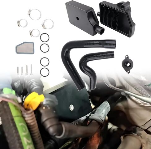 فاصل الزيت مناسب لـ 2011-2024 Ford F250 F350 F450 Super Duty 6.7L V8 Power Stroke Diesel OE# DC3Z6A785C، FC3Z6A785F، PC3Z6A785A، الألومنيوم in Kuwait