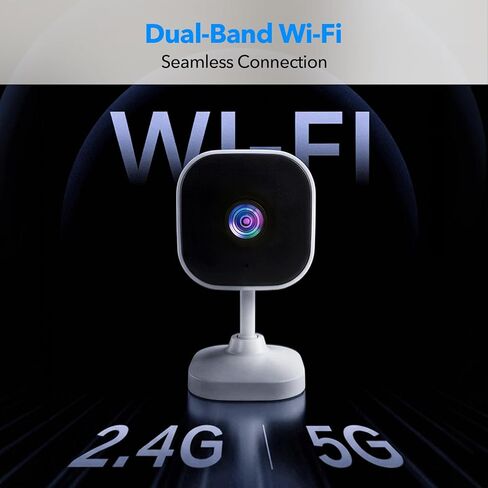 كاميرات 2K لأمن المنزل ثنائي النطاق 5G/2.4 جيجا هرتز واي فاي كاميرا داخلية لمراقبة الأطفال وكاميرا للحيوانات الأليفة للكلاب والقطط وكبار السن وكشف الحركة بالذكاء الاصطناعي ورؤية ليلية صوتية ثنائية الاتجاه 24/7 تسجيل محلي وتخزين سحابي SD in Kuwait