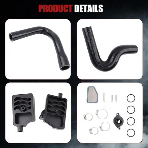 فاصل الزيت مناسب لـ 2011-2024 Ford F250 F350 F450 Super Duty 6.7L V8 Power Stroke Diesel OE# DC3Z6A785C، FC3Z6A785F، PC3Z6A785A، الألومنيوم in Kuwait