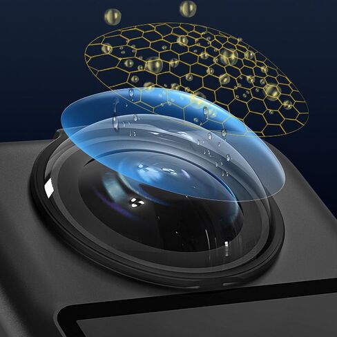 واقيات عدسة Luqeeg لكاميرا OSMO 360 البانورامية، غطاء واقٍ، واقي زجاجي مع طلاء مضاد للخدش من 5 طبقات، مشبك دوار QR وطلاء مقاوم للزيت، مثالي لـ OSMO 360 in Kuwait