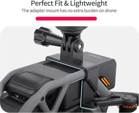 مجموعة محول Avata FPV لـ DJI Avata Drone Action 2 لـ Insta360 Go 1 Go 2 ملحقات كاميرات الحركة حامل ممتد مع وصلة علوية لولبية 1/4 in Kuwait