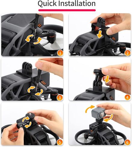 مجموعة محول Avata FPV لـ DJI Avata Drone Action 2 لـ Insta360 Go 1 Go 2 ملحقات كاميرات الحركة حامل ممتد مع وصلة علوية لولبية 1/4 in Kuwait