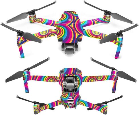 غلاف MightySkins متوافق مع DJI Mavic 2 Pro أو Zoom - Rainbow Explosion | غطاء ملتف واقٍ ومتين وفريد ​​من نوعه من الفينيل | سهل التطبيق والإزالة وتغيير الأنماط | صنع في الولايات المتحدة الأمريكية in Kuwait