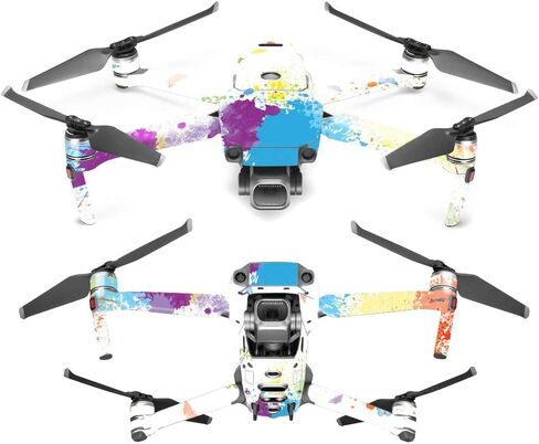 MightySkins Skin Compatible with DJI Mavic 2 Pro or Zoom - Rainbow Explosion | Protective, Durable, and Unique Vinyl Decal wrap Cover | Easy to Apply, Remove, and Change Styles | Made in The USA in Kuwait