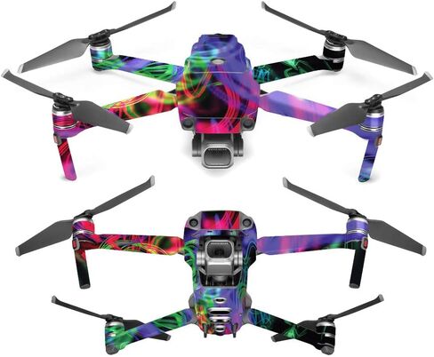 MightySkins Skin Compatible with DJI Mavic 2 Pro or Zoom - Rainbow Explosion | Protective, Durable, and Unique Vinyl Decal wrap Cover | Easy to Apply, Remove, and Change Styles | Made in The USA in Kuwait