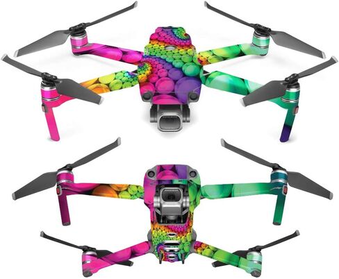MightySkins Skin Compatible with DJI Mavic 2 Pro or Zoom - Rainbow Explosion | Protective, Durable, and Unique Vinyl Decal wrap Cover | Easy to Apply, Remove, and Change Styles | Made in The USA in Kuwait