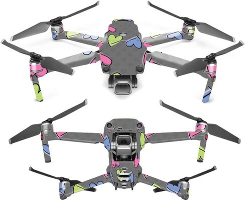 MightySkins Skin Compatible with DJI Mavic 2 Pro or Zoom - Rainbow Explosion | Protective, Durable, and Unique Vinyl Decal wrap Cover | Easy to Apply, Remove, and Change Styles | Made in The USA in Kuwait