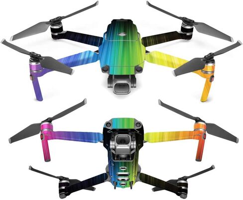 MightySkins Skin Compatible with DJI Mavic 2 Pro or Zoom - Rainbow Explosion | Protective, Durable, and Unique Vinyl Decal wrap Cover | Easy to Apply, Remove, and Change Styles | Made in The USA in Kuwait